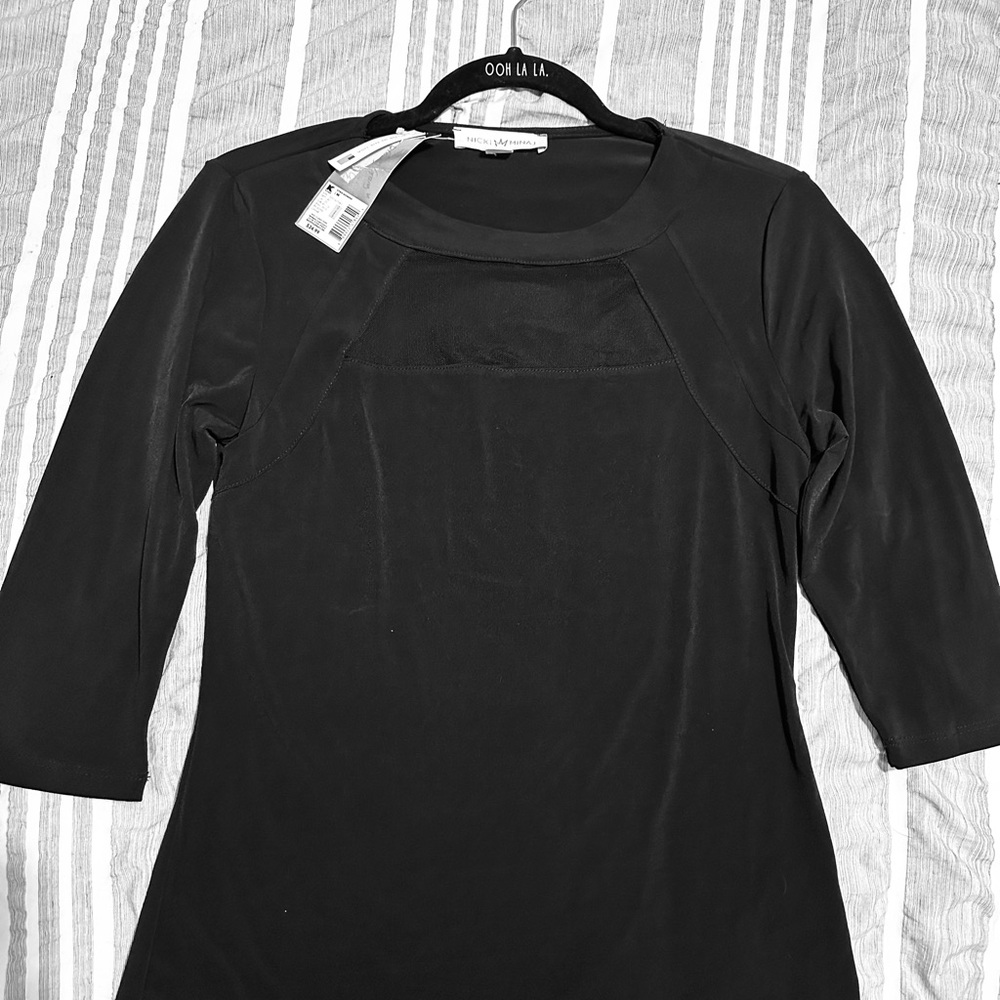 👚Nicki Minaj 3/4 Sleeve Top Black w/Sheer Patch M